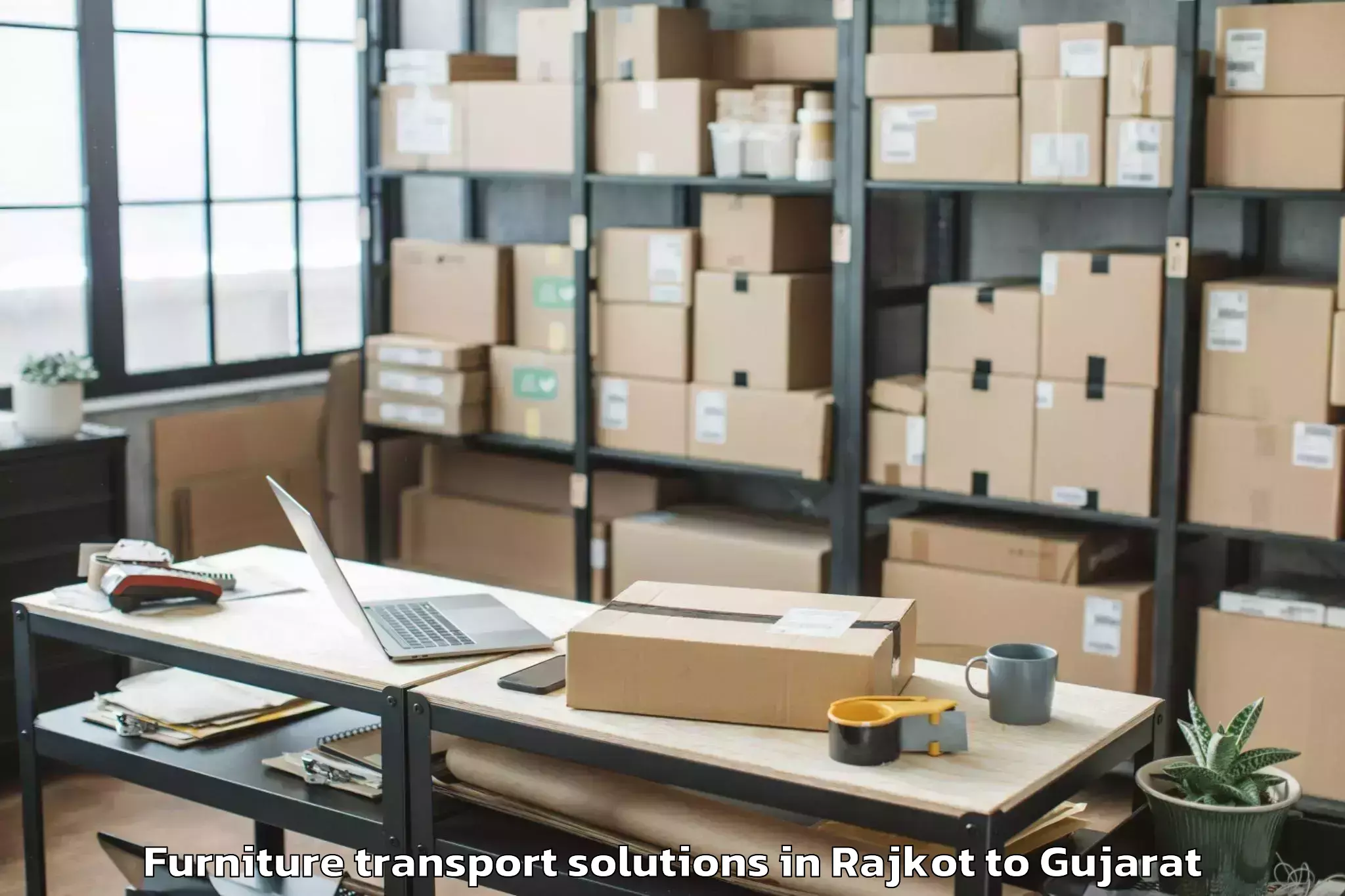 Get Rajkot to Keshod Airport Ixk Furniture Transport Solutions